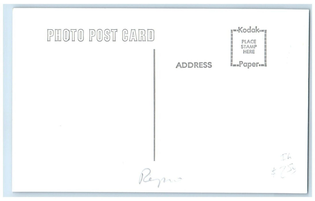 c1960's Clairendon Iowa Railroad Vintage Train Depot Station RPPC Photo Postcard