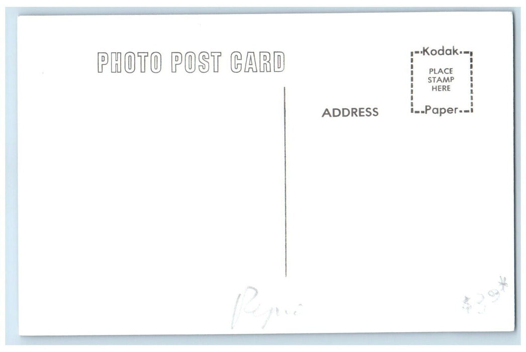 c1960's MILW RR Okoboji Iowa IA Railroad Train Depot Station RPPC Photo Postcard