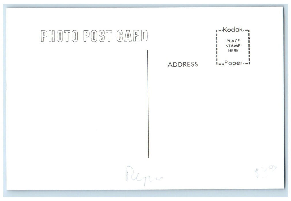 c1960 CRIP Lewis Iowa Railroad Vintage Train Depot Station RPPC Photo Postcard