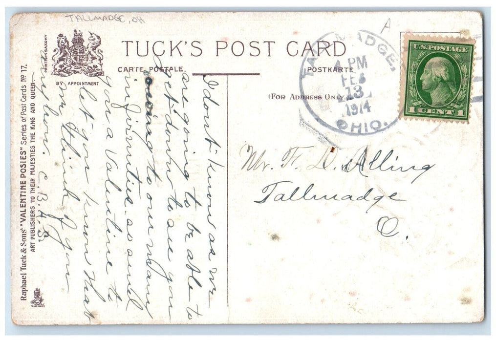 c1910's Christmas Blessing Bright Holly Berries Book St. Paul MN Posted Postcard