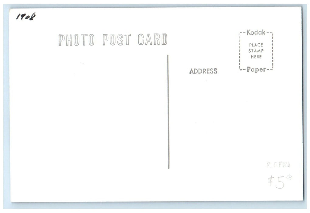 c1960 Montpelier Iowa IA Vintage Antique Train Depot Station RPPC Photo Postcard