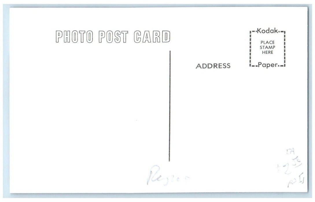 c1960's DMCI Depot Brennan Iowa Vintage Train Depot Station RPPC Photo Postcard