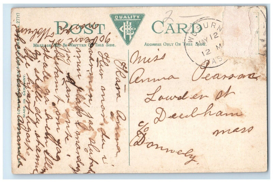 1910 Massachusetts General Hospital Main Building Boston Massachusetts Postcard