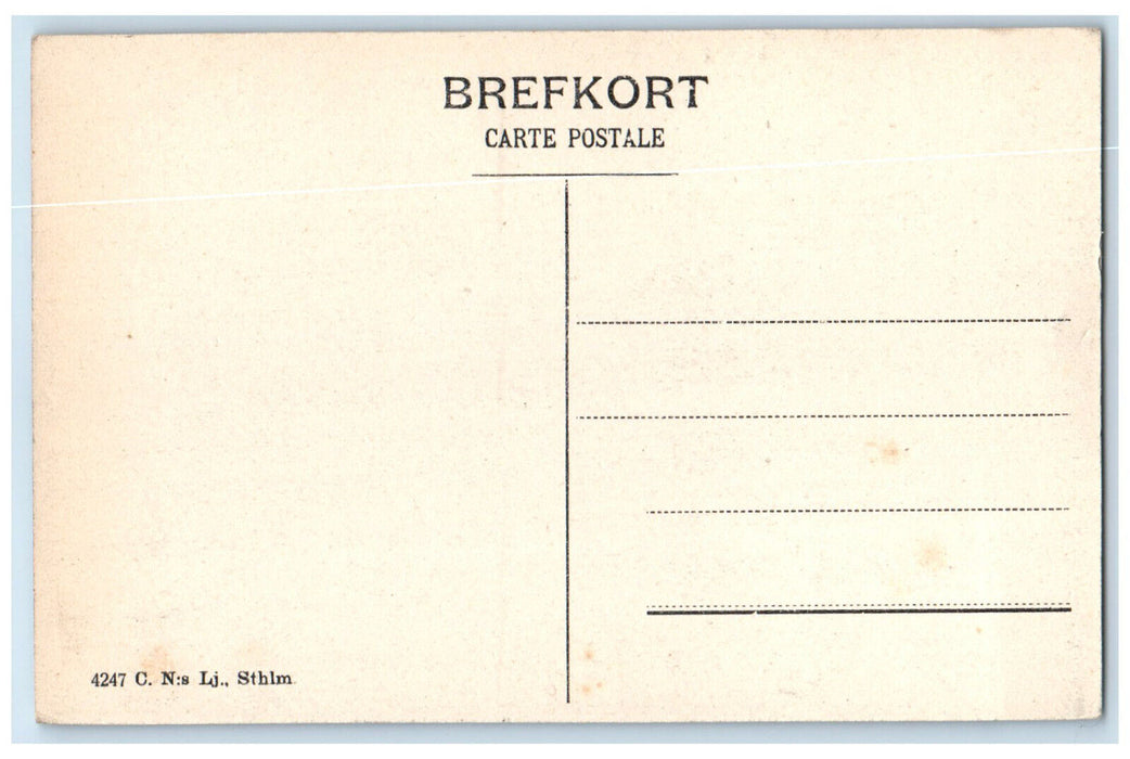 c1910 Barkakra Church Scania Skane County Sweden Unposted Antique Postcard