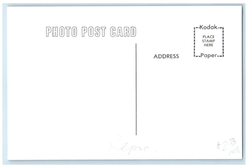 c1960 CBQ Jamison Iowa Railroad Vintage Train Depot Station RPPC Photo Postcard