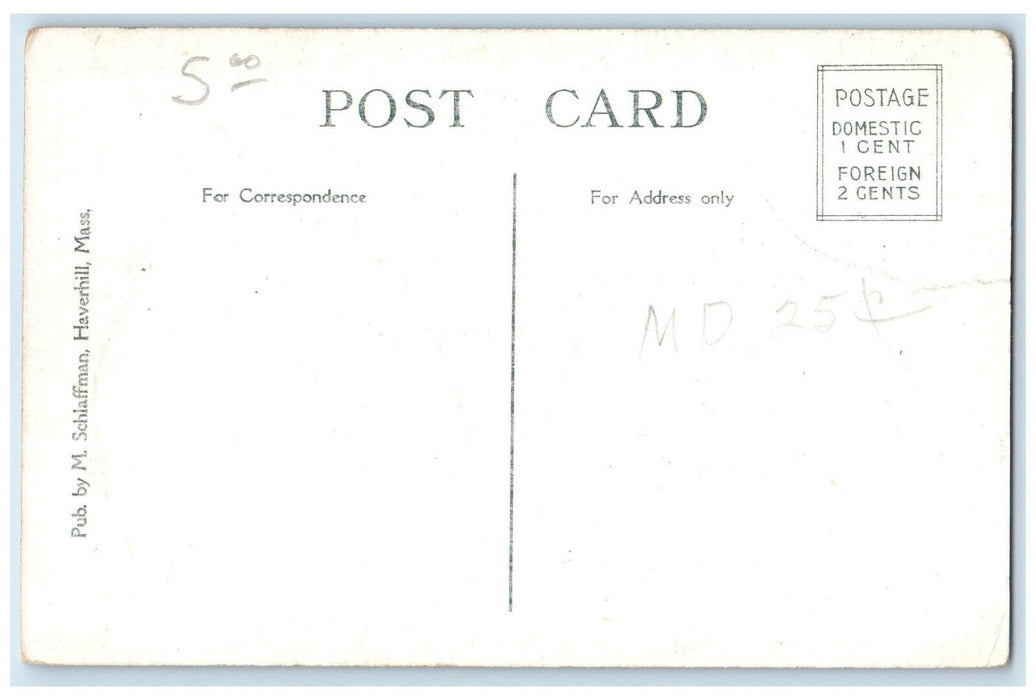 1920 Washington Street Road Classic Car Haverhill Massachusetts Vintage Postcard