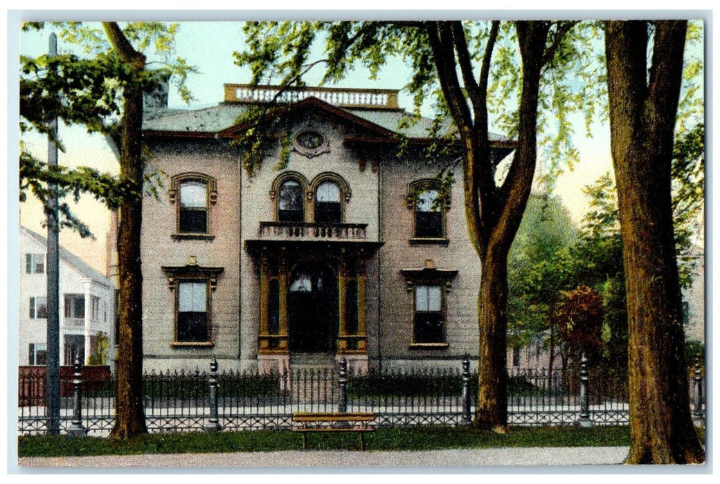 c1910 Now Then Club House Washington Square Salem Massachusetts Vintage Postcard
