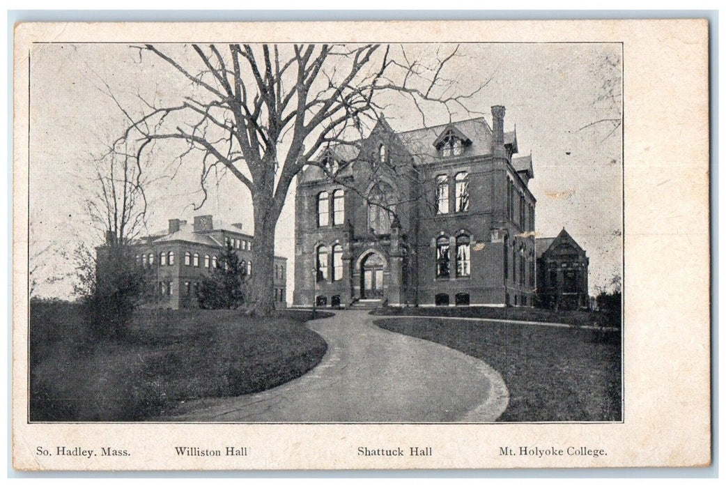 c1905 Williston Hall Shattuck Hall Mt Holyoke College Massachusetts MA Postcard