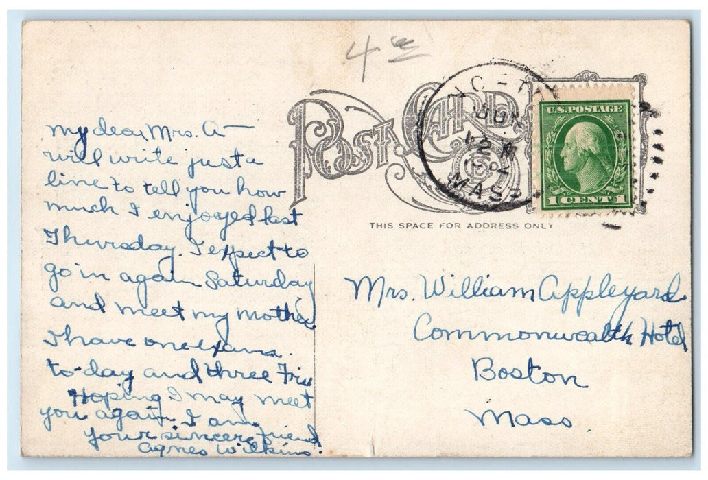 1912 Exterior Gymnasium Wheaton Seminary Norton Massachusetts MA Posted Postcard