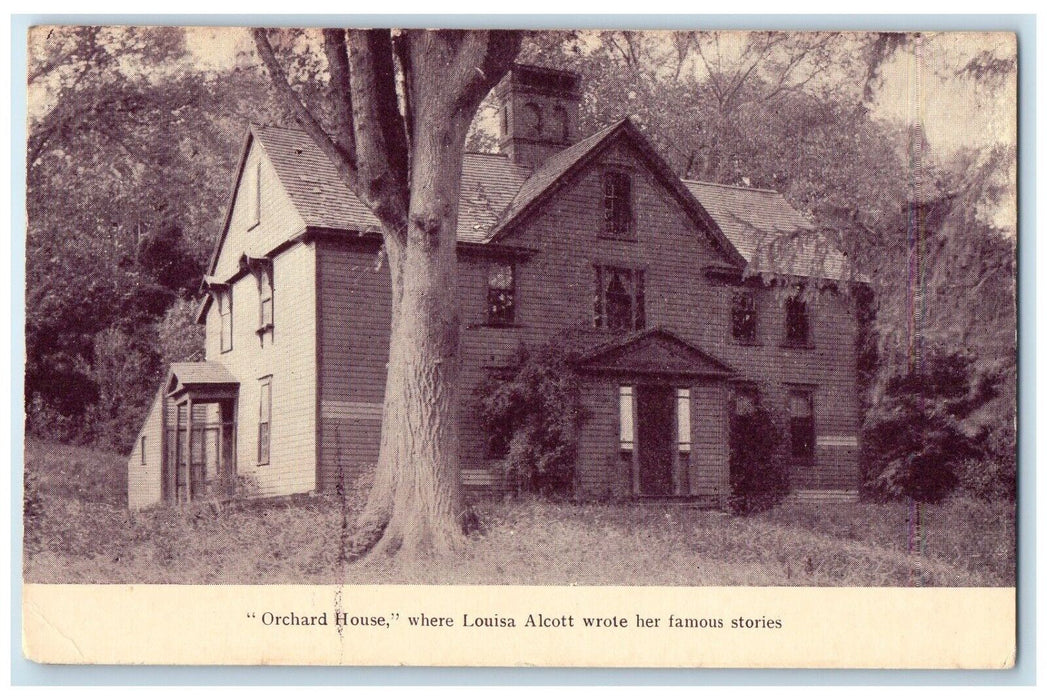 c1910 Orchard House Louisa Alcott Wrote Famous Stories Massachusetts MA Postcard