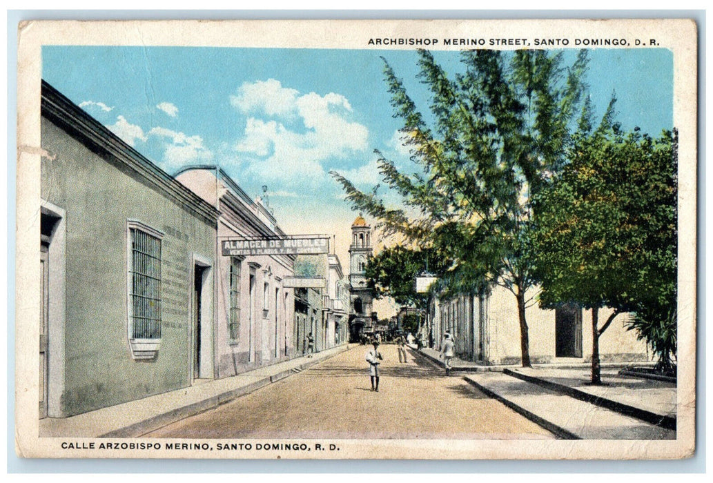 1921 Archbishop Merino Street Santo Domingo Dominican Republic Postcard