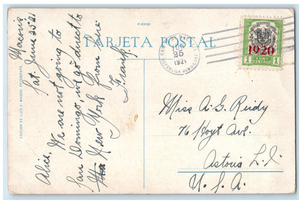 1921 Archbishop Merino Street Santo Domingo Dominican Republic Postcard