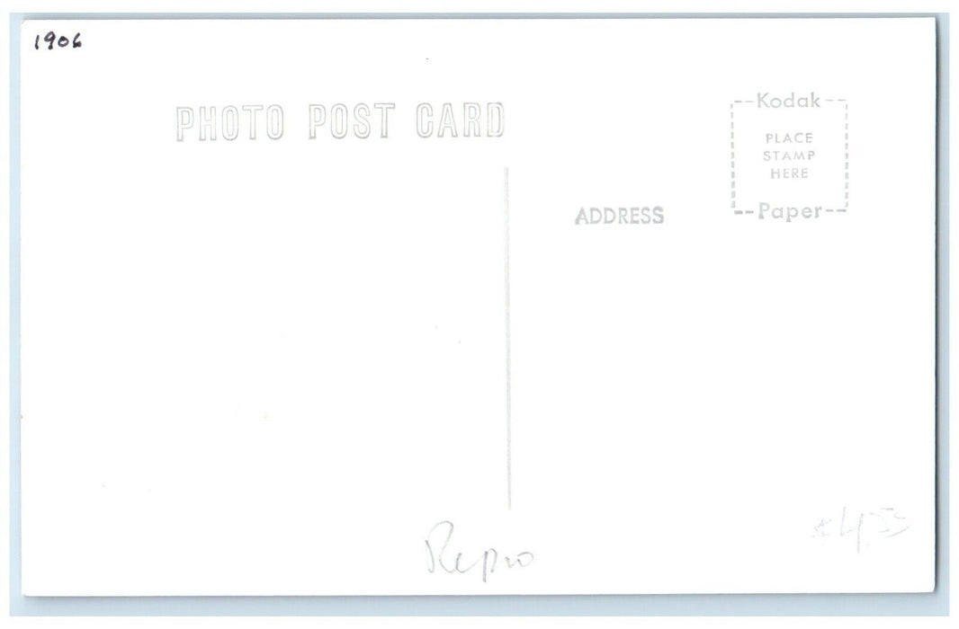 1960's CB&Q Payne Iowa Railroad Vintage Train Depot Station RPPC Photo Postcard