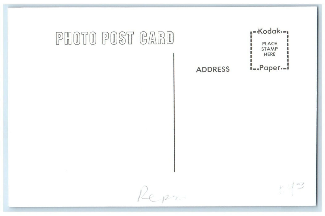 c1960 CBTQ Moulton Iowa Railroad Vintage Train Depot Station RPPC Photo Postcard