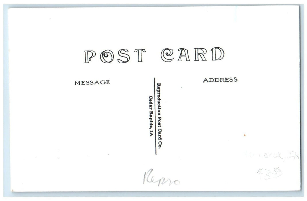 c1910's Lodrhook Iowa IA March Railroad Train Depot Station RPPC Photo Postcard