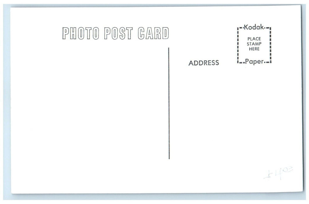 c1960  Kamrar Iowa IA Railroad Vintage Train Depot Station RPPC Photo Postcard