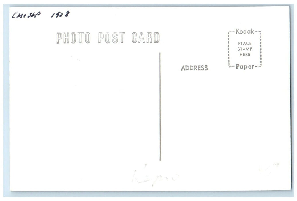 c1960 Montpelier Iowa Vintage Railroad Train Depot Station RPPC Photo Postcard