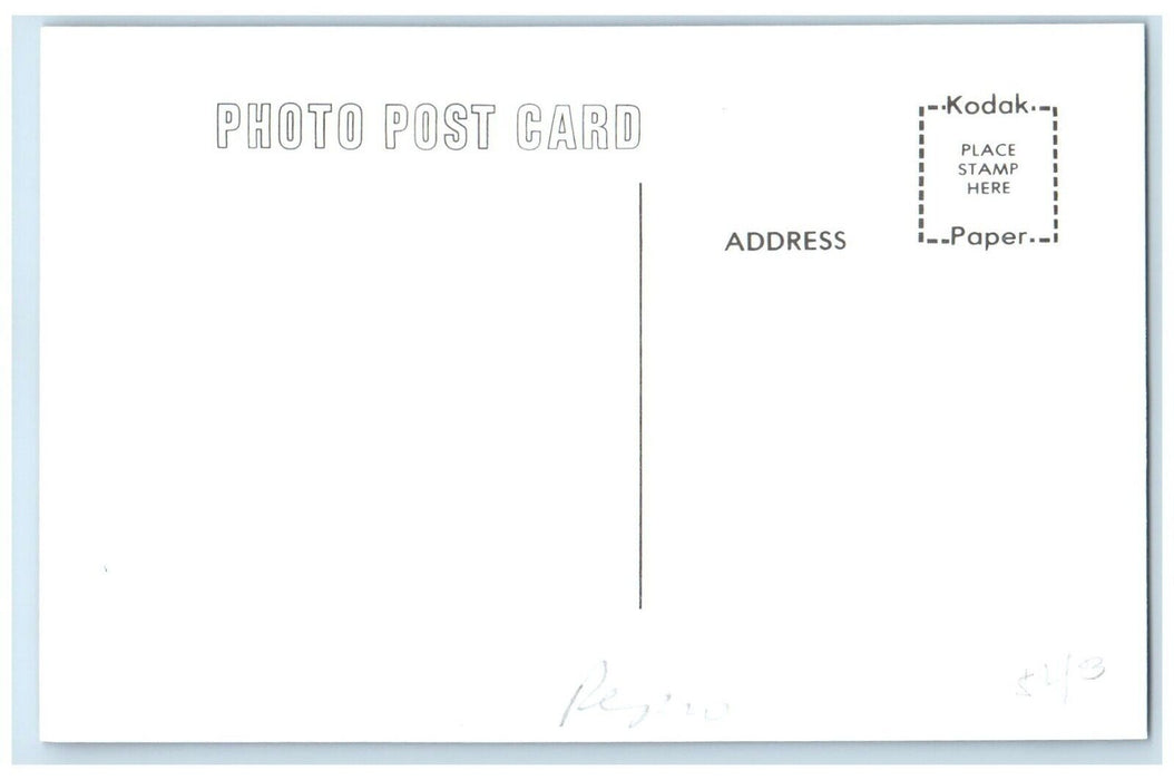 c1960 Moingona Iowa IA Vintage Railroad Train Depot Station RPPC Photo Postcard
