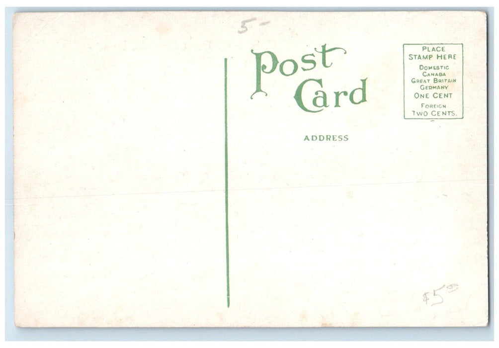 c1910's C B & Q Depot Station Railroad Train Fairfield Iowa IA Antique Postcard
