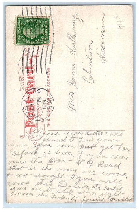 1914 Union Station Cars Cedar Rapids Iowa IA Posted Antique Postcard