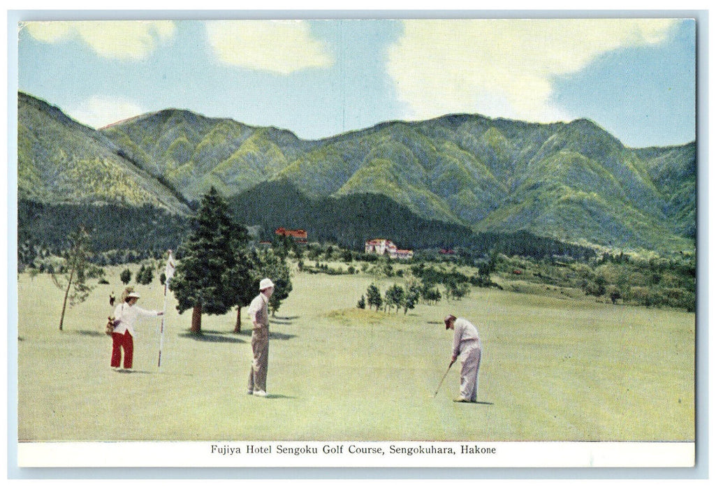 c1950's Fujiya Hotel Sengoku Golf Course Sengokuhara Hakone Japan Postcard