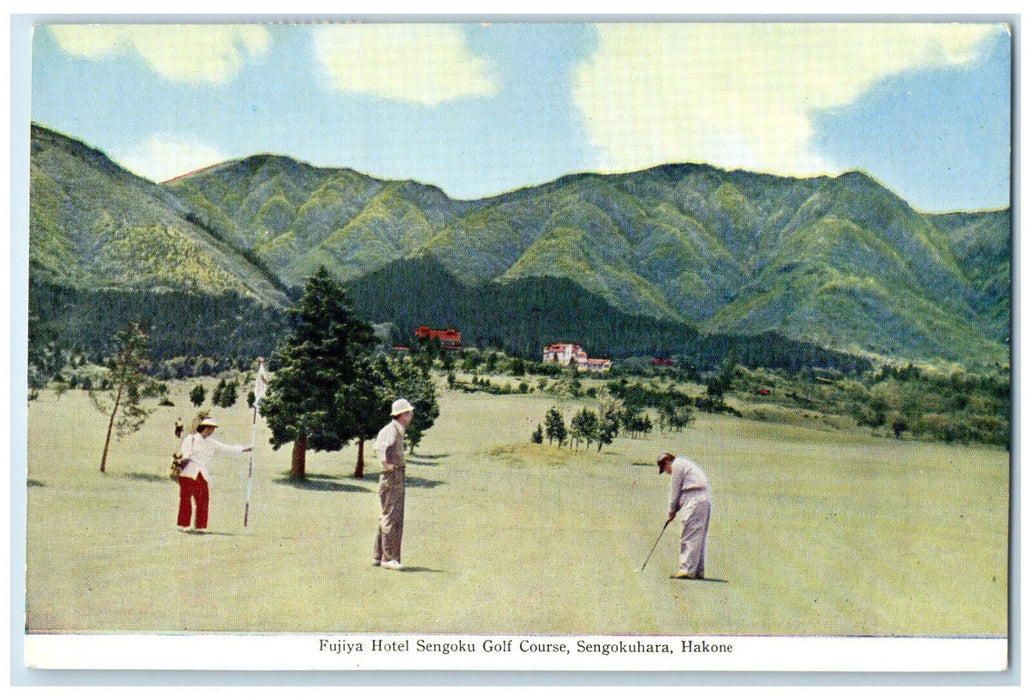 1966 Sengoku Golf Course Fujiya Hotel Sengokuhara Hakone Japan Posted Postcard