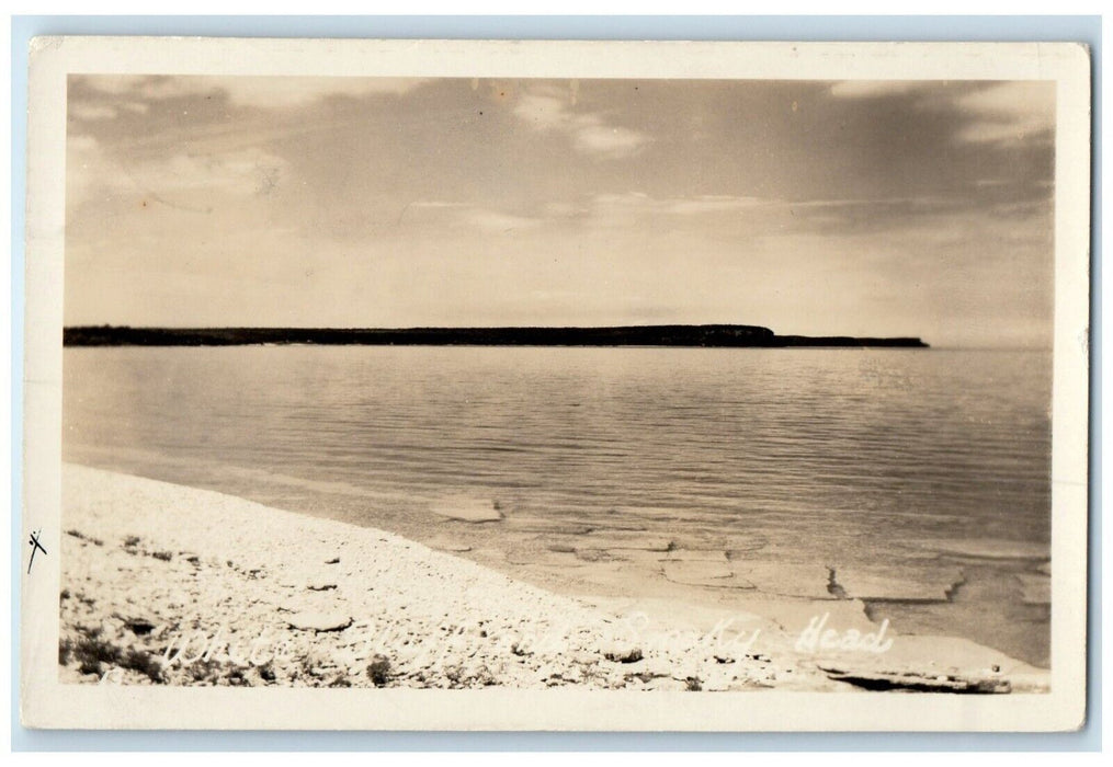 Smokey Head White Bluffs Lion's Head Ontario Canada RPPC Photo Vintage Postcard