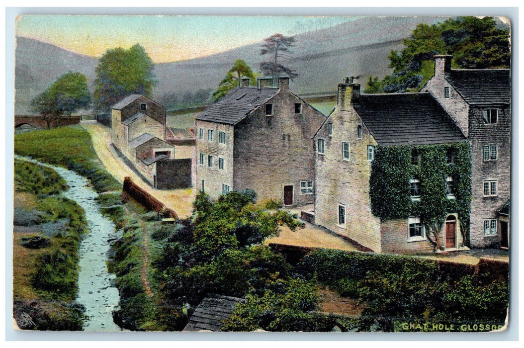 c1910 Gnat Hole Glossop Derbyshire England Chromette Tuck Art Postcard