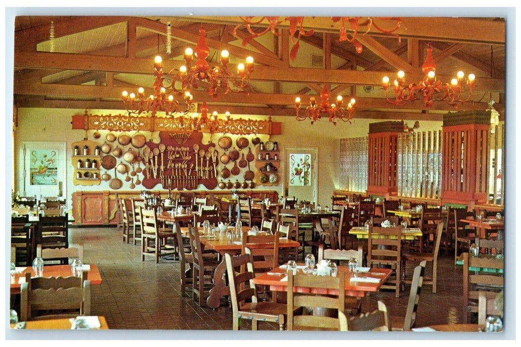 c1960's El Reposo Dining Room Ramada Inn Interior Gallup New Mexico NM Postcard