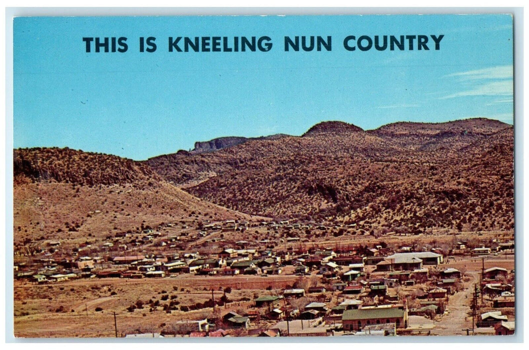 c1960 Overlooking Bayard Kneeling Nun Background Bayard New Mexico NM Postcard