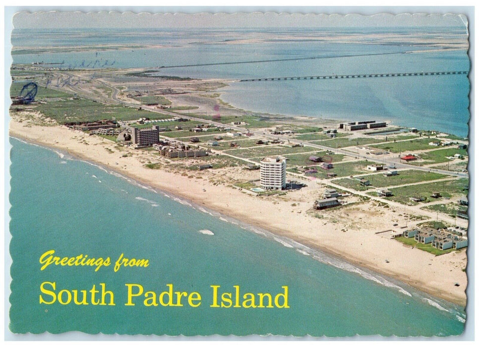 1977 Exterior Greetings From South Padre Island Resort Motel Texas TX Postcard