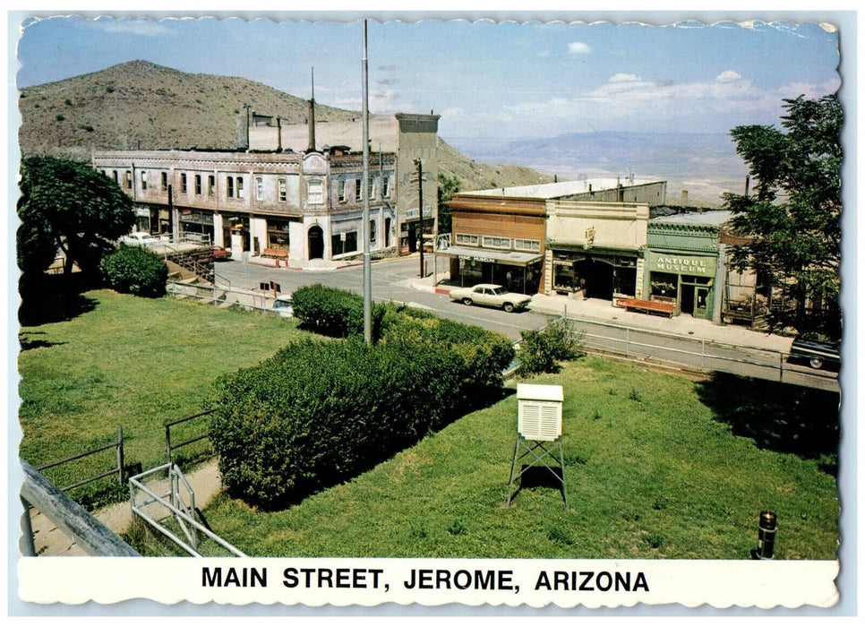 1977 Main Street Ghost City Town Exterior Building Field Jerome Arizona Postcard