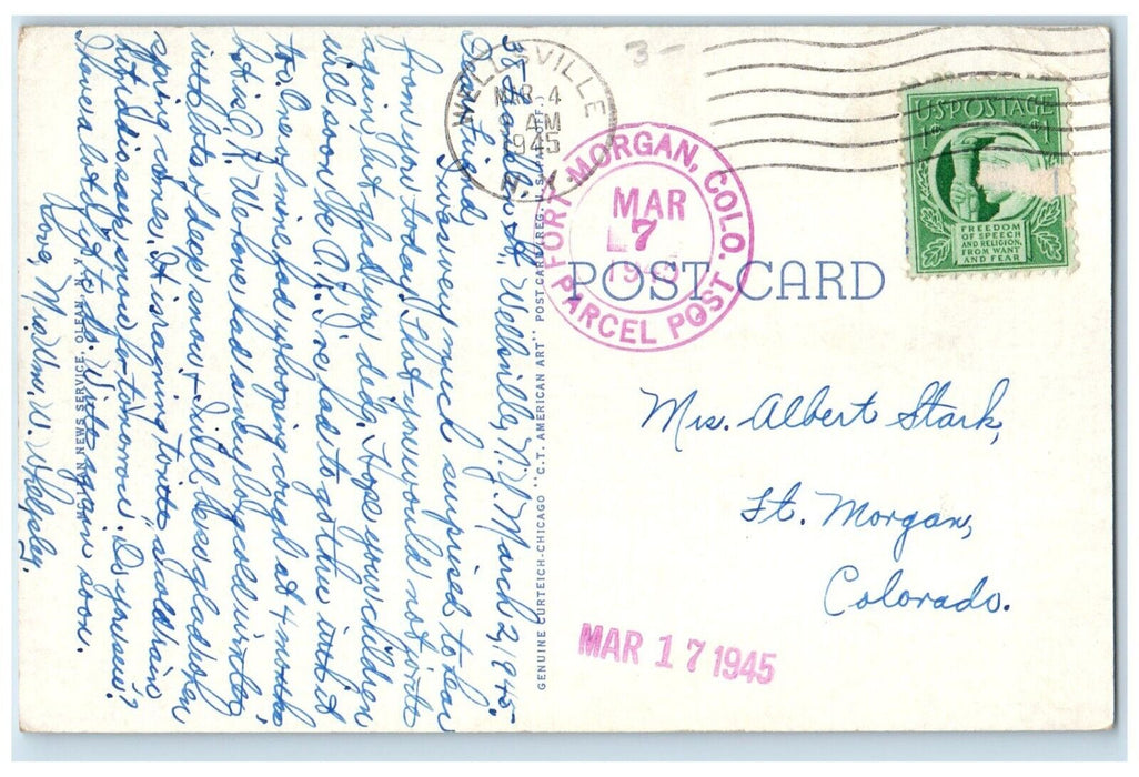 1945 Sinclair Wellsville Refinery Exterior Building Wellsville New York Postcard