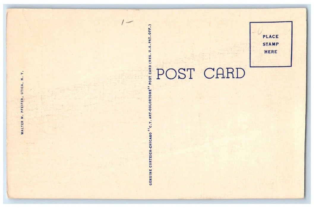 c1940 Wiley Hall Boys Masonic Home Exterior Building Utica New York NY Postcard