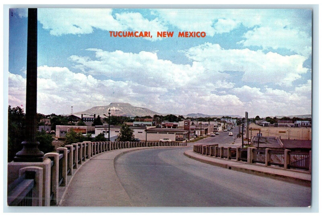 c1960 View Downtown Road Street Tucumcari New Mexico NM Antique Vintage Postcard