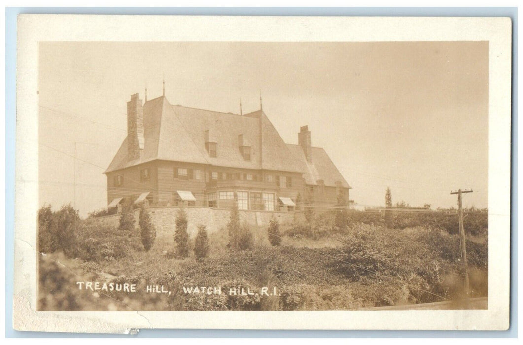 c1910's Treasure Hill Watch Hill Rhode Island RI RPPC Photo Vintage Postcard