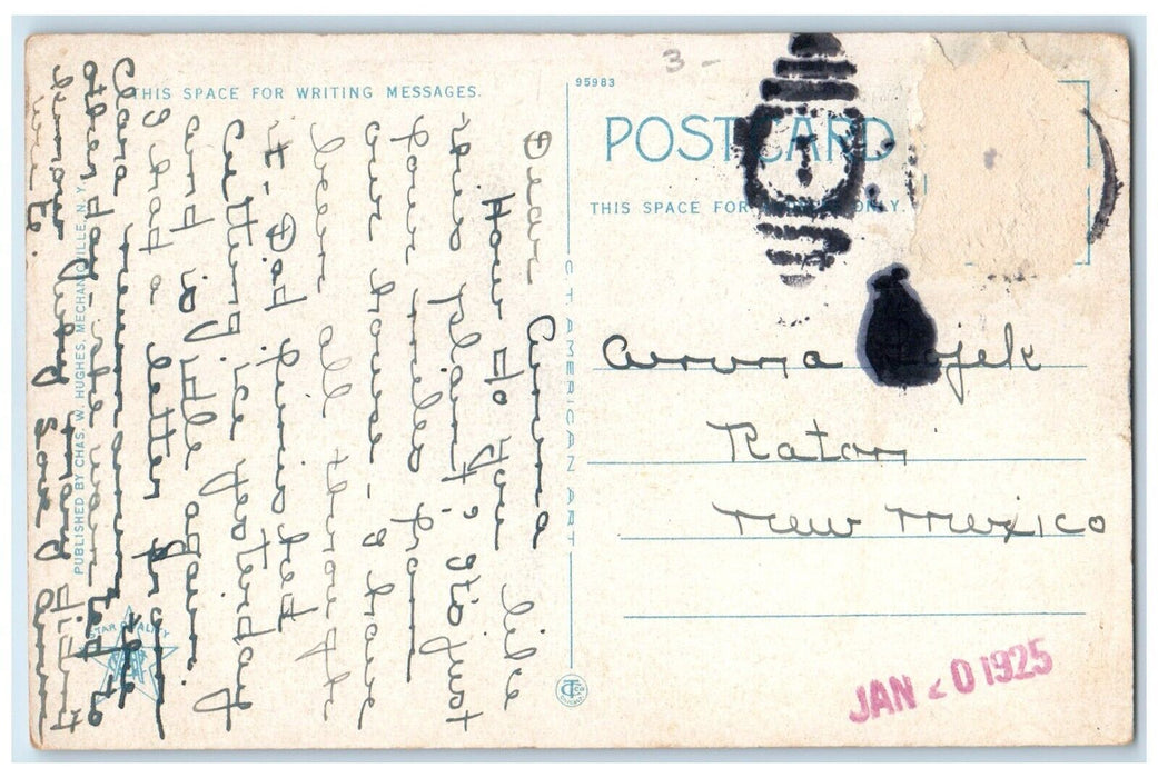1925 Ford Motor Car Power House Manufacturing Building Troy New York NY Postcard