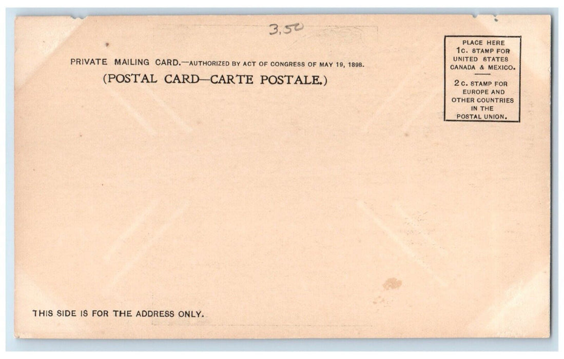 c1900 Robert Ross Monument Oakwood Cemetery Crematory Troy New York NY Postcard