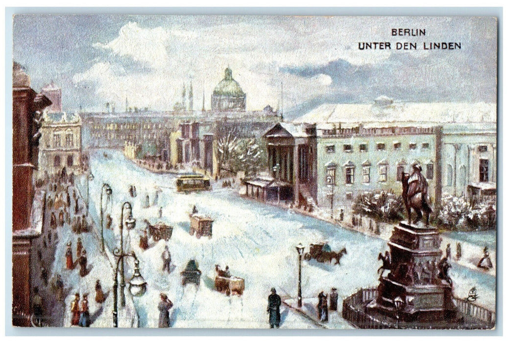 c1905 Berlin Unter Den Linden Germany Oilette Tuck Art Antique Postcard