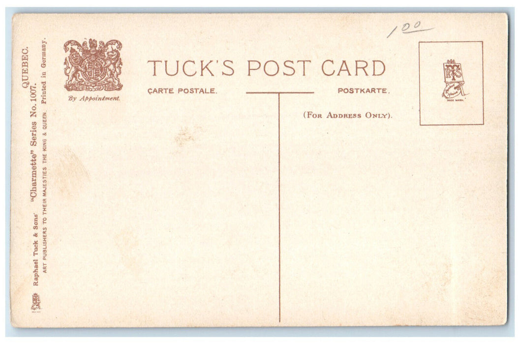 c1910 Bunker hill Cannon Gunner Quebec Canada Charmette Tuck Art Postcard