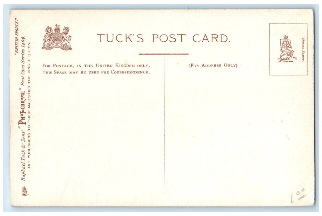 c1910 A Likely Spot Trout Fishing British Sports Photochrome Tuck Art Postcard