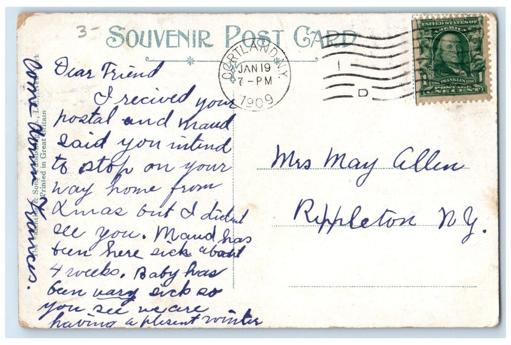 1909 Wickwire Brothers Wire Cloth Mills Exterior Cortland New York NY Postcard