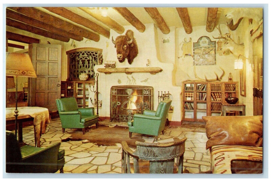 1960 Interior Villa Philmonte Trophy Room Cimarron New Mexico NMVintage Postcard