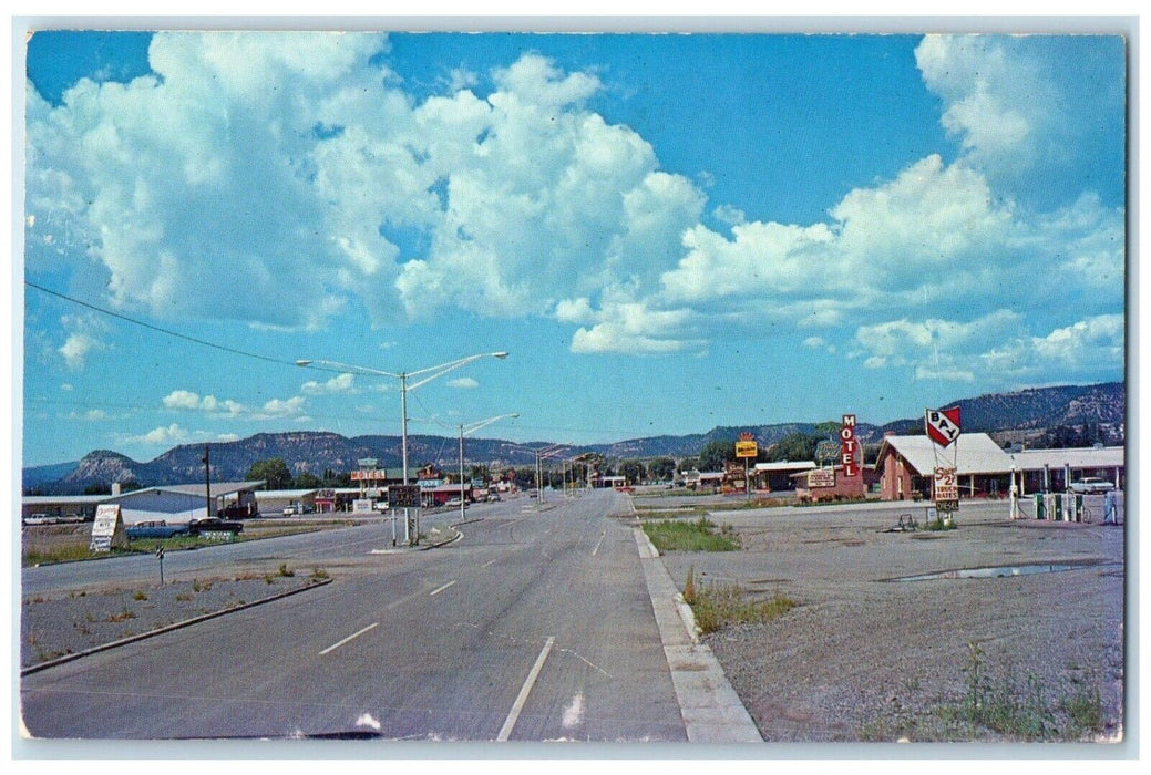 1966 US Highways 85-87-64 Road Street Raton New Mexico Antique Vintage Postcard