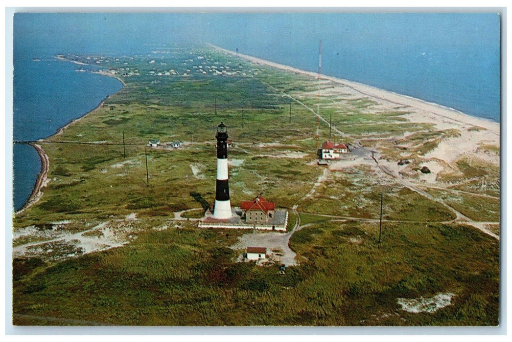 c1960 Fire Island Lighthouse South Beach Exterior Fire Island New York Postcard