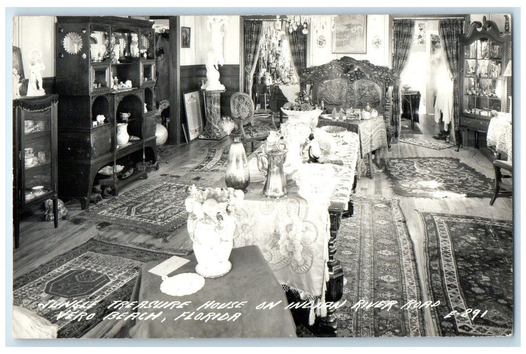 Jungle Treasure House On Indian River Road Vero Beach FL RPPC Photo Postcard