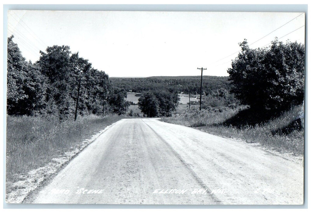 c1940s Road Scene Ellison Bay Cassville Missouri MO RPPC Photo Vintage Postcard