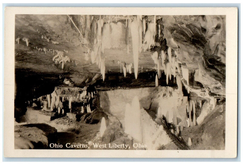 c1910's Ohio Caverns West Liberty Ohio OH RPPC Photo Unposted Antique Postcard