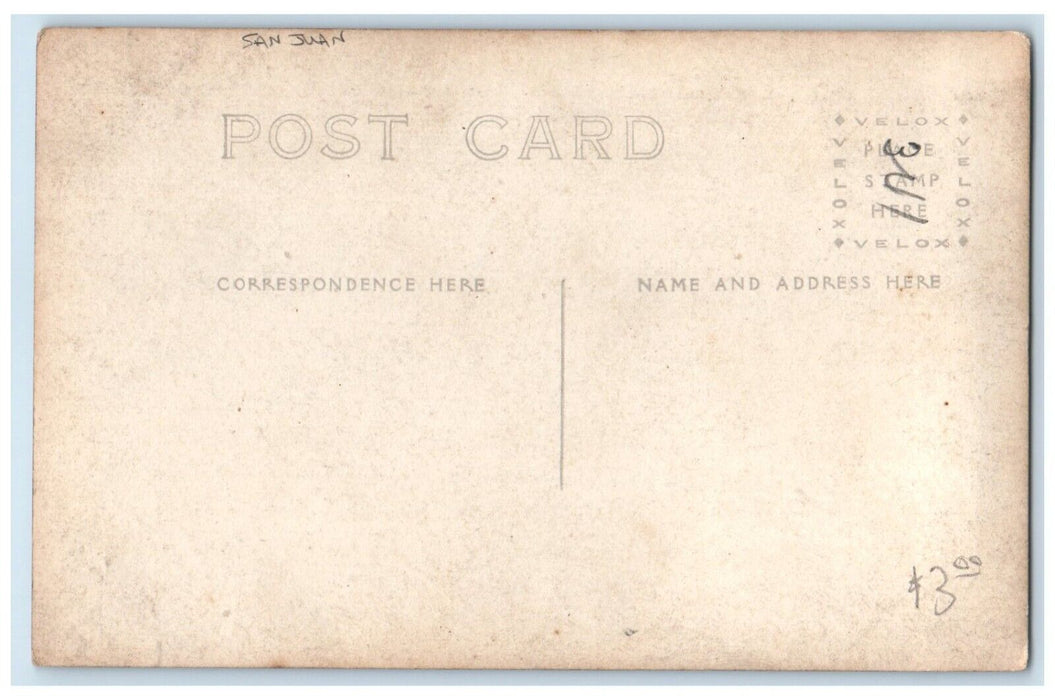 c1910's Milk Vendor San Juan Puerto Rico PR RPPC Photo Unposted Antique Postcard
