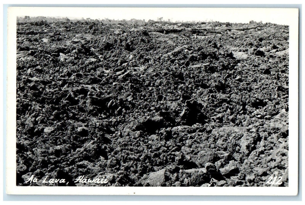 c1940's View Of A Lava Hawaii HI RPPC Photo Unposted Vintage Postcard